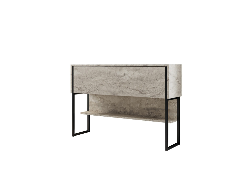 Consola de madera "Luxe" - 120 x 30 x 80 cm - Travertino negro