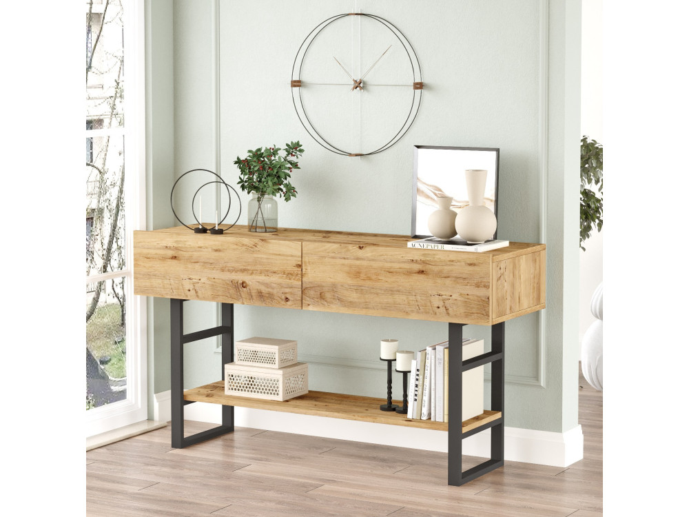 Consola de madera "ML23" - 138 x 43 x 75 cm - Beige