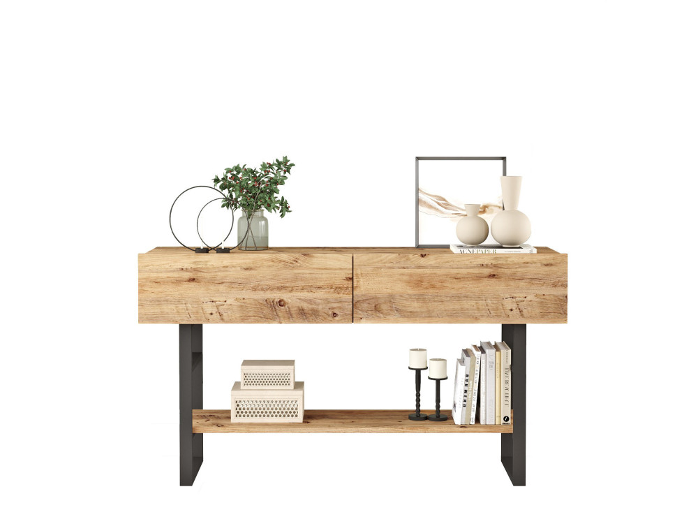Consola de madera "ML23" - 138 x 43 x 75 cm - Beige