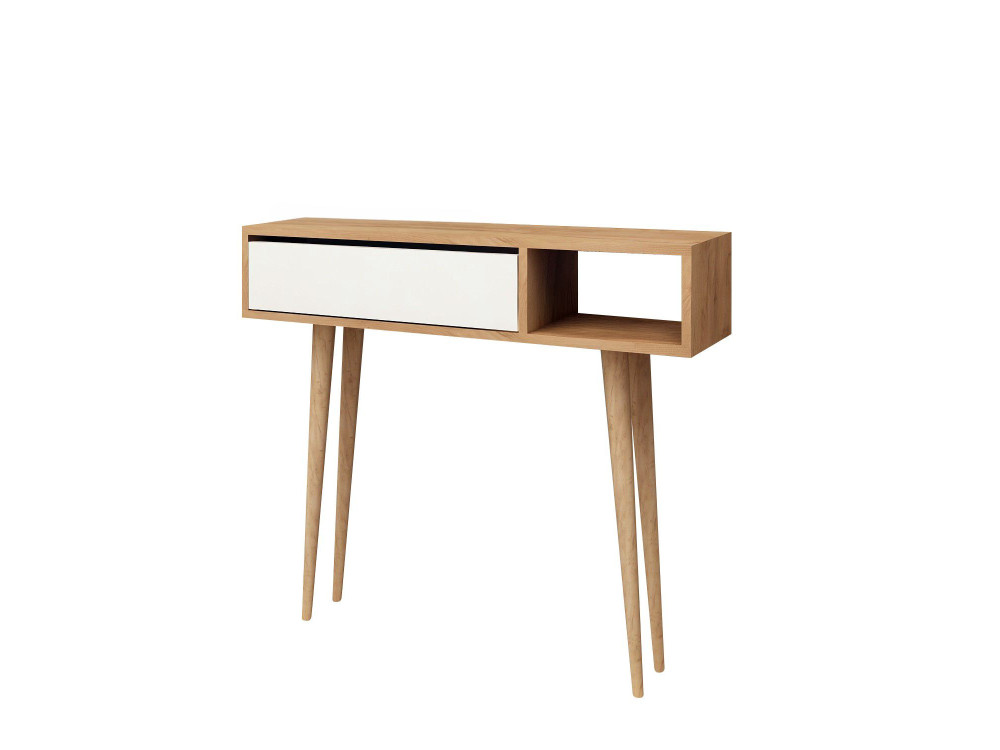Consola de madera "Oseyo" - 100 x 30 x 94 cm - Marrón