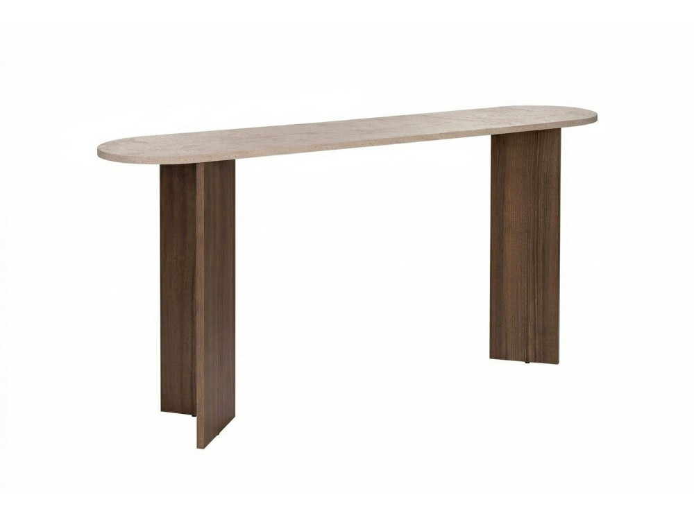 Consola de madera "Sira" - 150 x 35 x 75 cm - Travertino