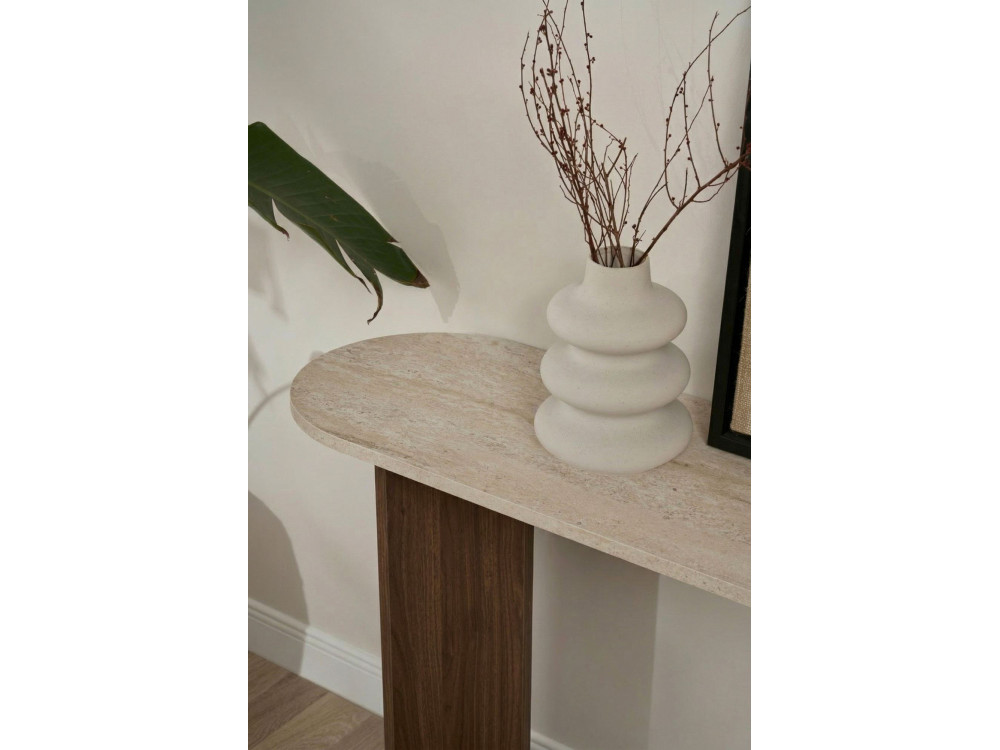 Consola de madera "Sira" - 150 x 35 x 75 cm - Travertino