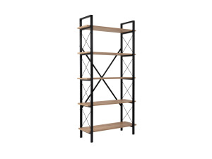 Librería de madera "Elysian" - 90 x 33 x 180 cm - BlackOak