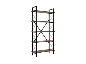Librería de madera "Elysian" - 90 x 33 x 180 cm - NogalNegro