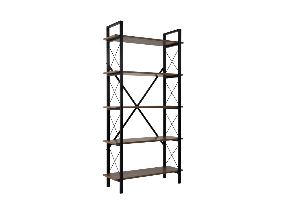 Librería de madera "Elysian" - 90 x 33 x 180 cm - NogalNegro