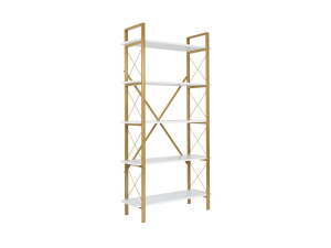 Librería de madera "Elysian" - 90 x 33 x 180 cm - Oro blanco