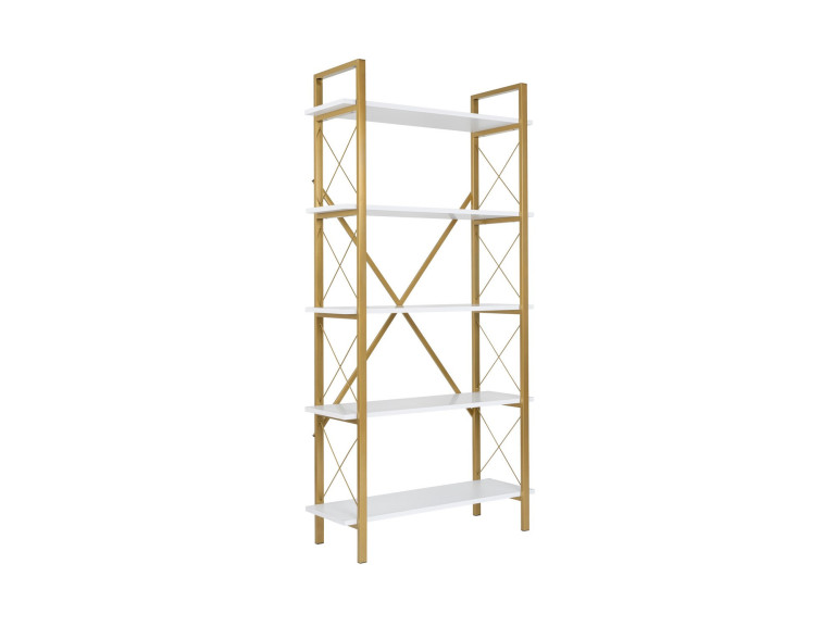 Librería de madera "Elysian" - 90 x 33 x 180 cm - Oro blanco