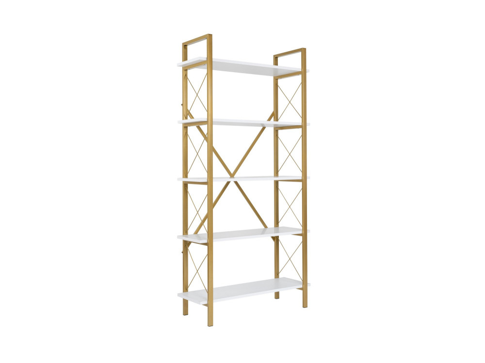 Librería de madera "Elysian" - 90 x 33 x 180 cm - Oro blanco