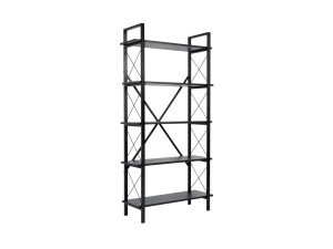 Librería de madera "Elysian" - 90 x 33 x 180 cm - Madera NegraMadera Negra