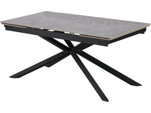 Mesa de comedor extensible de cerámica para 6 a 10 personas "Celeste" - Gris jaspeado