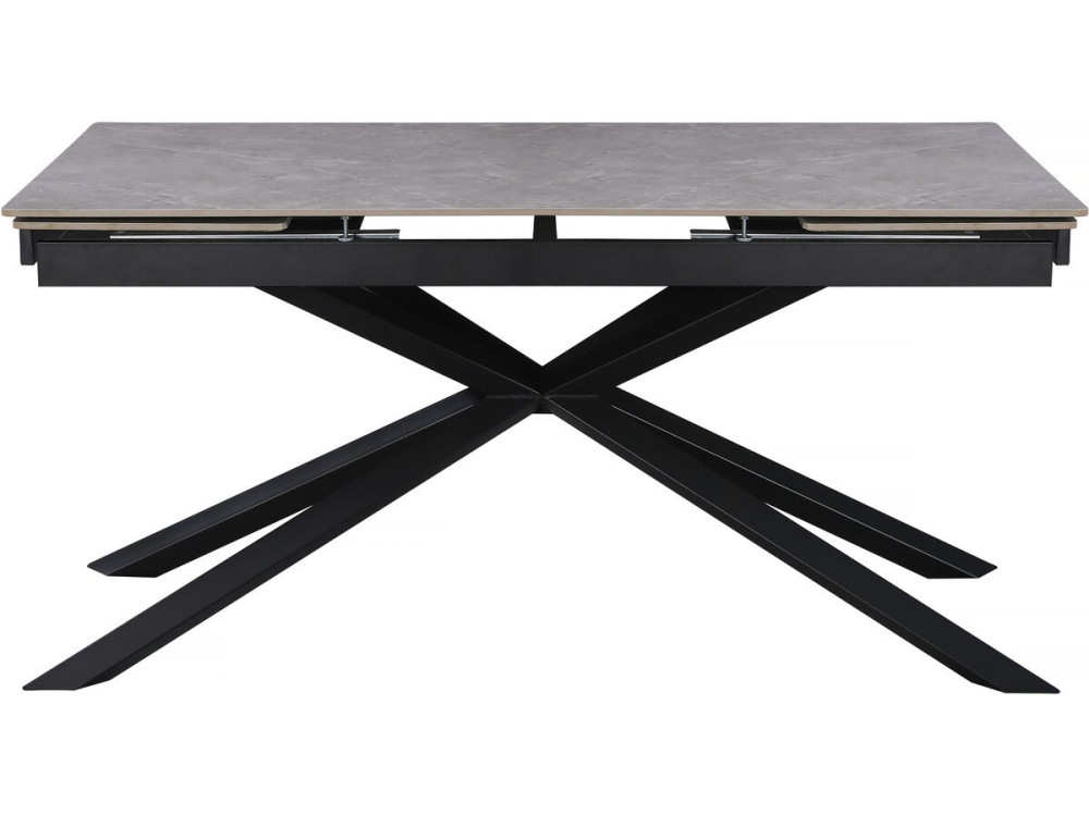 Mesa de comedor extensible de cerámica para 6 a 10 personas "Celeste" - Gris jaspeado
