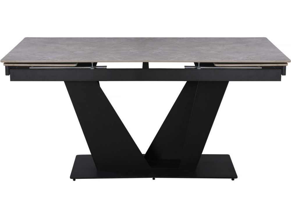 Mesa de comedor extensible de cerámica - 160/240 cm - 6 a 10 personas "Nova" - Gris jaspeado