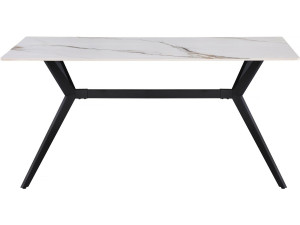 Mesa de comedor de cerámica "Boreal" - 4 a 6 personas - 160 cm - Blanco