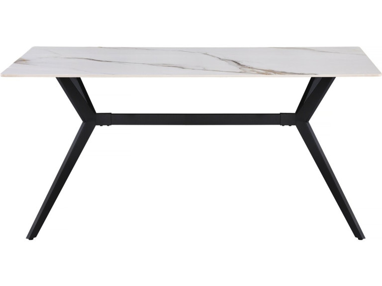 Mesa de comedor de cerámica "Boreal" - 4 a 6 personas - 160 cm - Blanco
