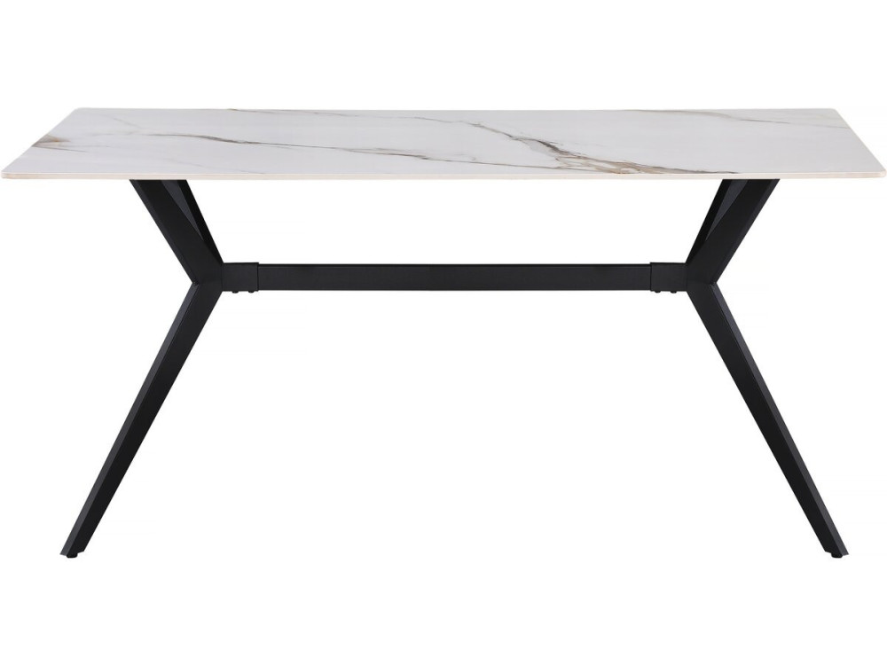 Mesa de comedor de cerámica "Boreal" - 4 a 6 personas - 160 cm - Blanco