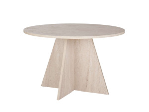Mesa de comedor de madera "Virella" - 120 x 120 x 75 cm - Travertino