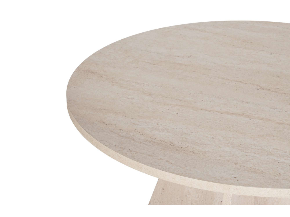 Mesa de comedor de madera "Virella" - 120 x 120 x 75 cm - Travertino