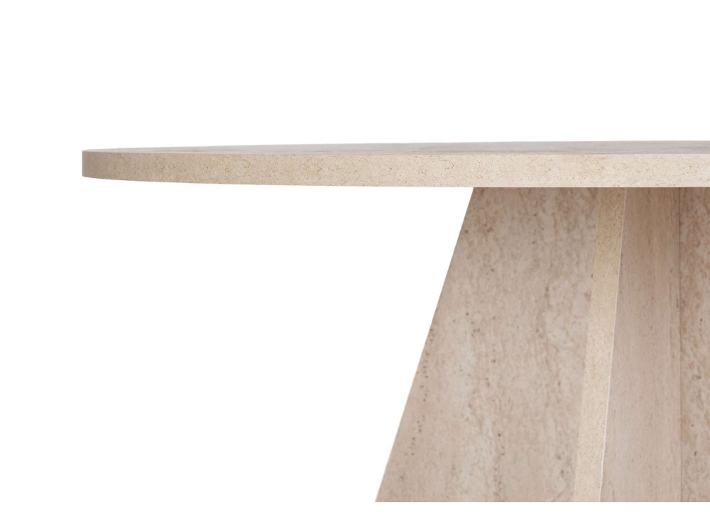 Mesa de comedor de madera "Virella" - 120 x 120 x 75 cm - Travertino