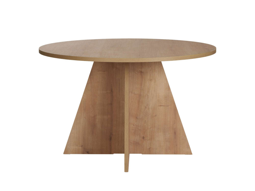 Mesa de comedor de madera "Virella" - 120 x 120 x 75 cm - Roble zafiro