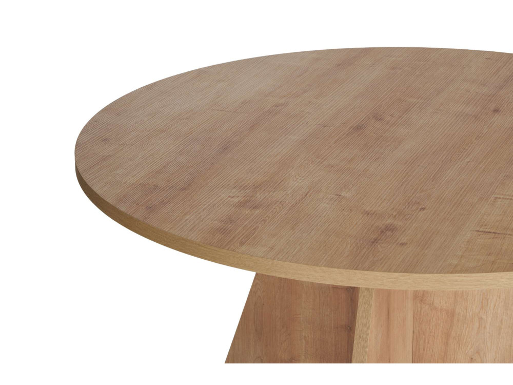 Mesa de comedor de madera "Virella" - 120 x 120 x 75 cm - Roble zafiro