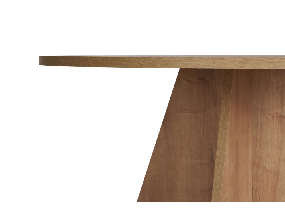 Mesa de comedor de madera "Virella" - 120 x 120 x 75 cm - Roble zafiro