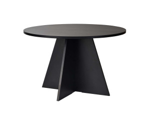 Mesa de comedor de madera "Virella" - 120 x 120 x 75 cm - Madera negra