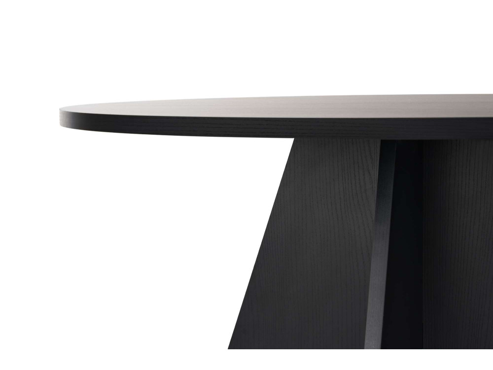 Mesa de comedor de madera "Virella" - 120 x 120 x 75 cm - Madera negra