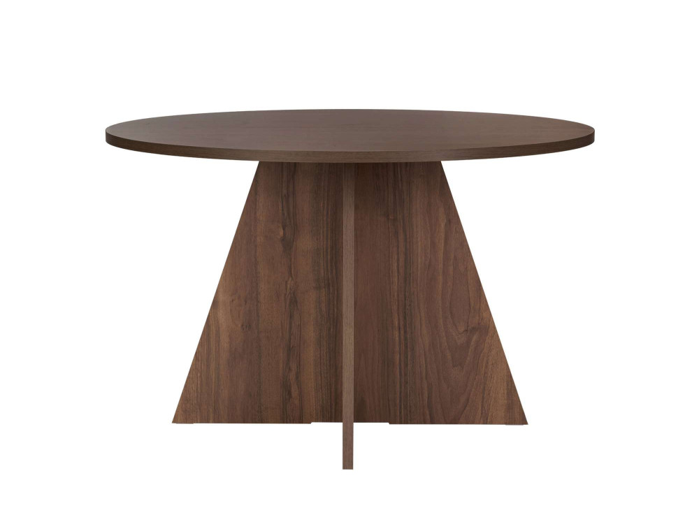 Mesa de madera "Virella" - 120 x 120 x 75 cm - Nogal