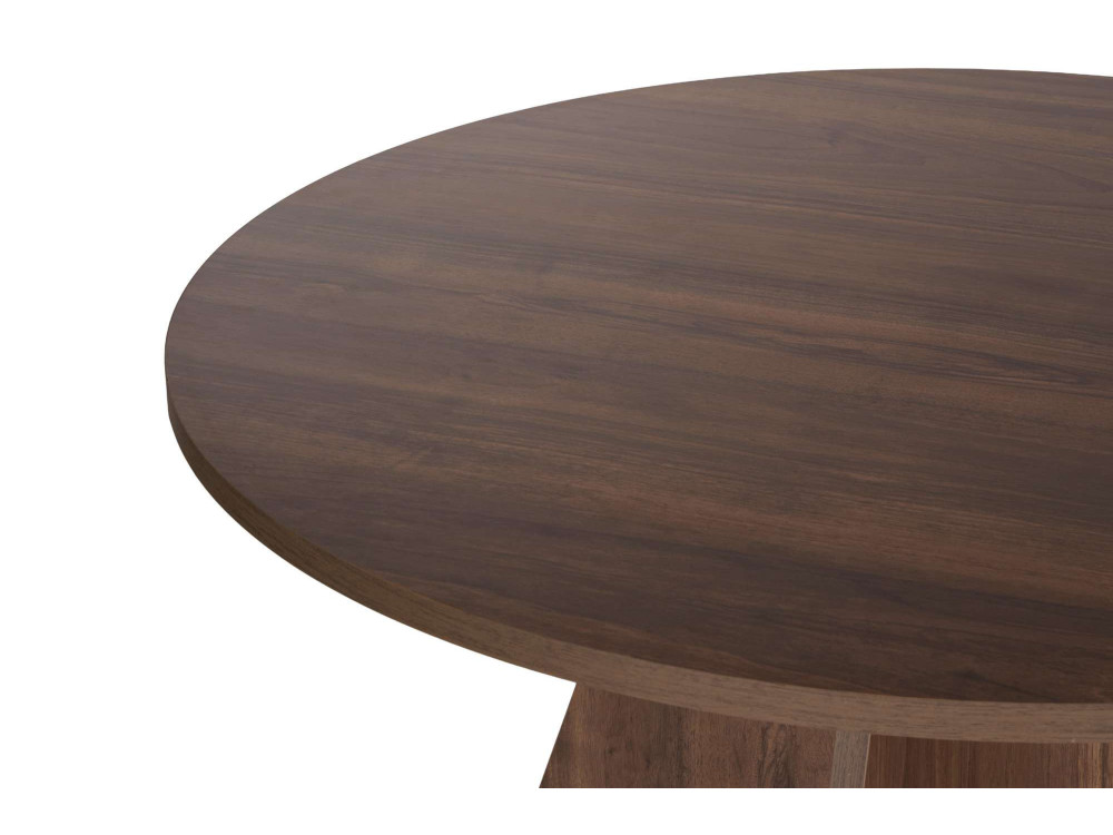 Mesa de madera "Virella" - 120 x 120 x 75 cm - Nogal