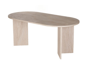 Mesa de comedor de madera "Sablin" - 180 x 89 x 75 cm - Travertino