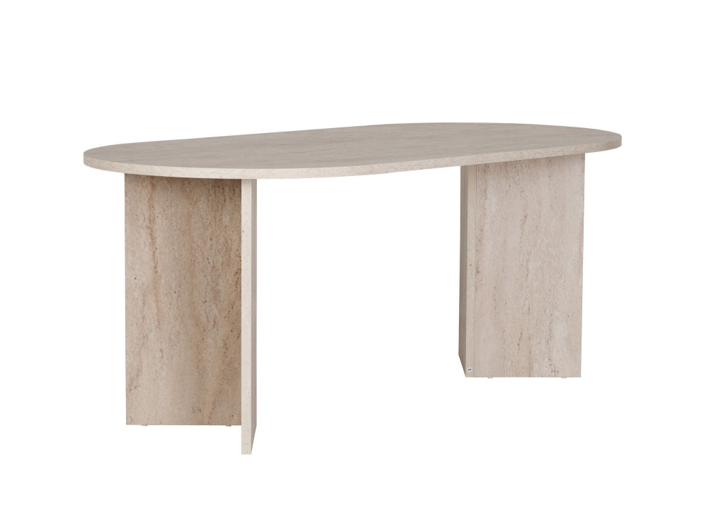 Mesa de comedor de madera "Sablin" - 180 x 89 x 75 cm - Travertino