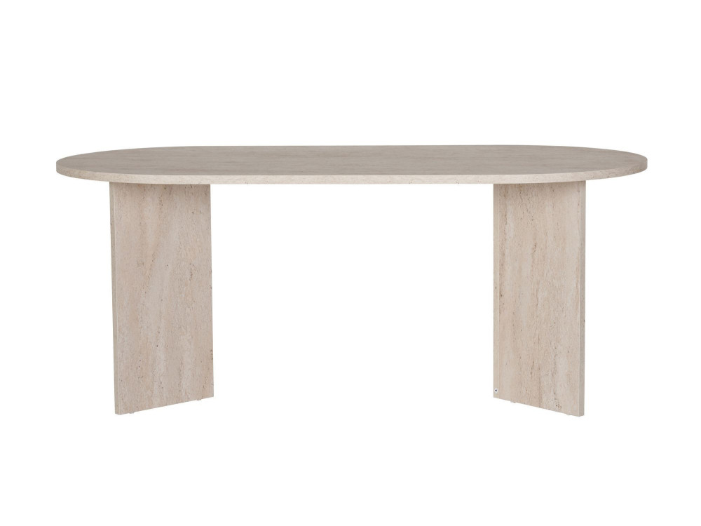 Mesa de comedor de madera "Sablin" - 180 x 89 x 75 cm - Travertino