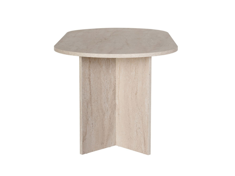 Mesa de comedor de madera "Sablin" - 180 x 89 x 75 cm - Travertino