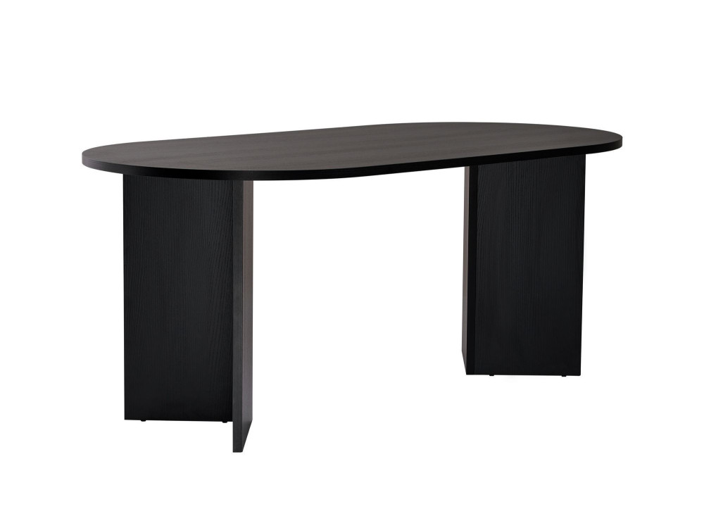 Mesa de comedor de madera "Sablin" - 180 x 89 x 75 cm - Madera negra