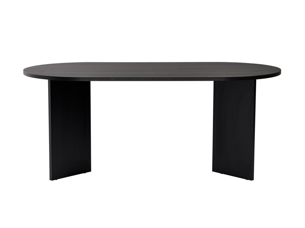 Mesa de comedor de madera "Sablin" - 180 x 89 x 75 cm - Madera negra