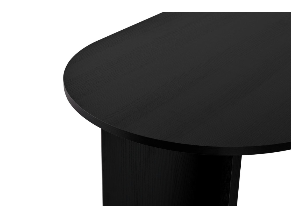 Mesa de comedor de madera "Sablin" - 180 x 89 x 75 cm - Madera negra