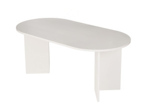 Mesa de comedor de madera "Sablin" - 180 x 89 x 75 cm - Madera Blanca
