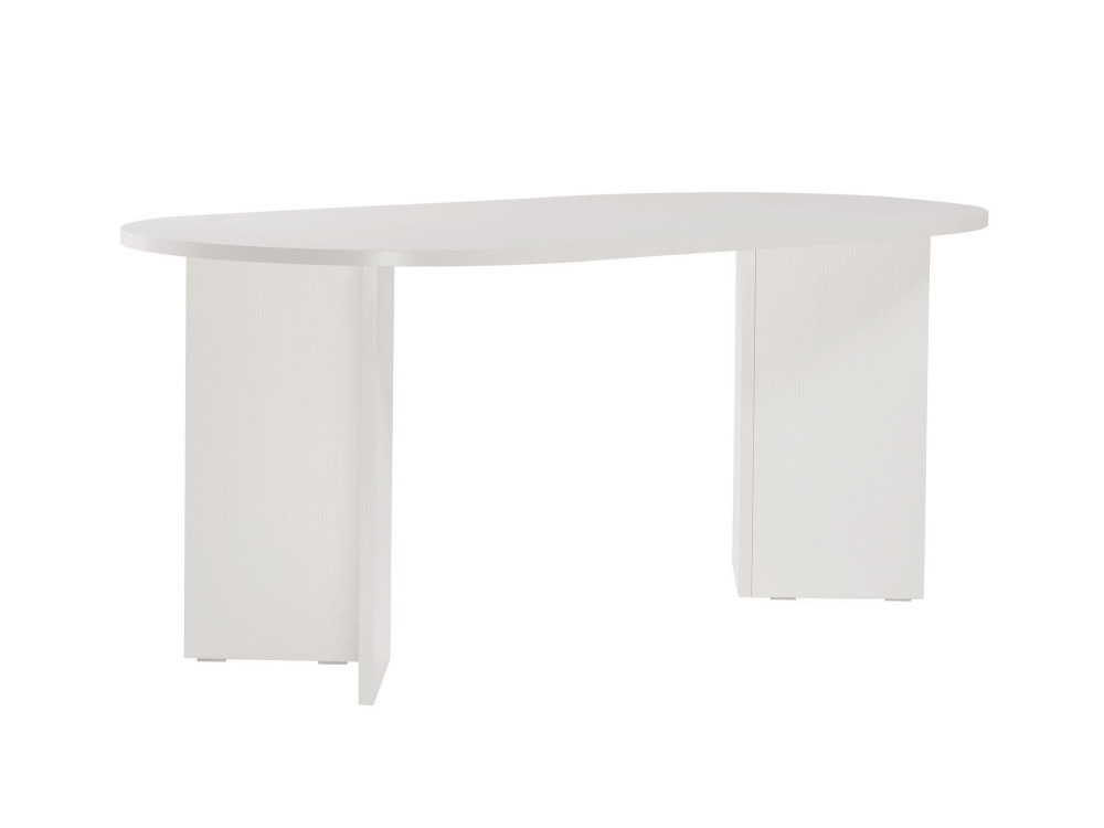 Mesa de comedor de madera "Sablin" - 180 x 89 x 75 cm - Madera Blanca