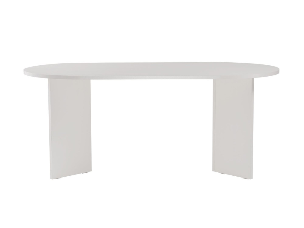 Mesa de comedor de madera "Sablin" - 180 x 89 x 75 cm - Madera Blanca