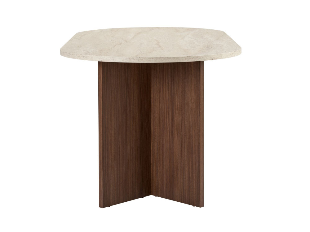Mesa de comedor de madera "Sablin" 180 x 90 x 75 cm - Travertino