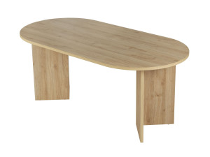 Mesa de comedor de madera "Sablin" 180 x 90 x 75 cm - Roble de Cádiz