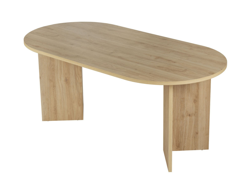 Mesa de comedor de madera "Sablin" 180 x 90 x 75 cm - Roble de Cádiz