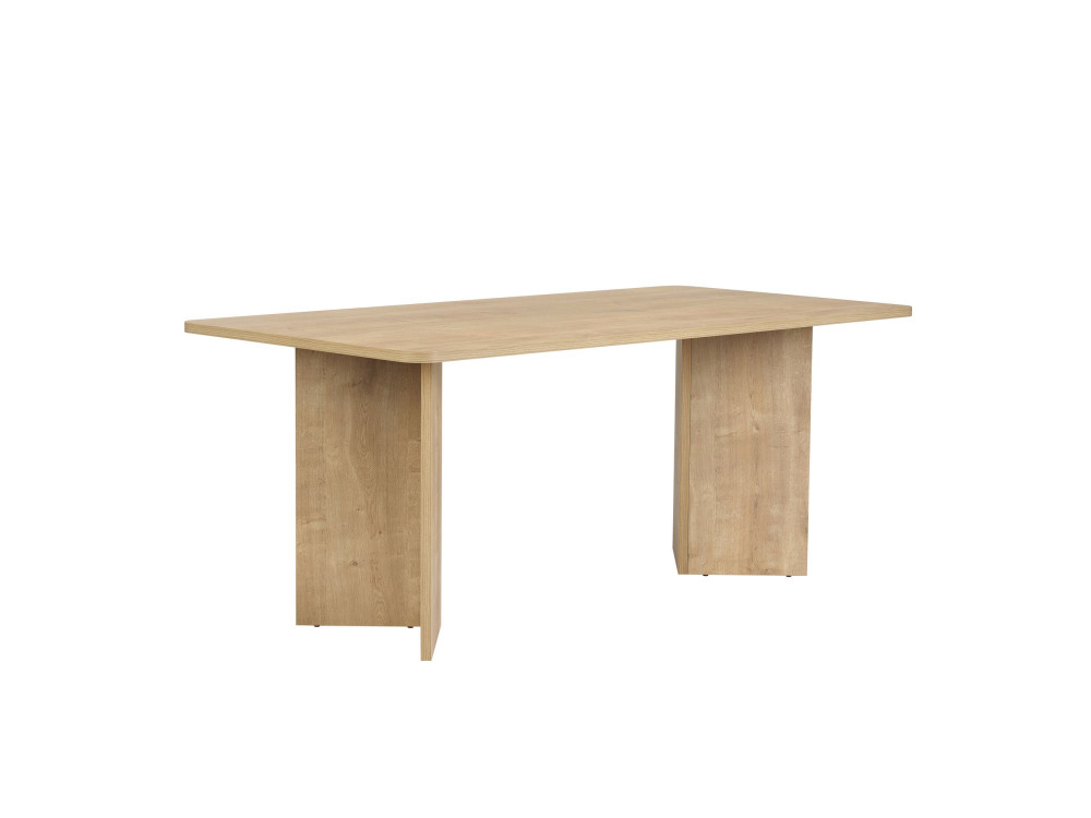 Mesa de comedor de madera "Linza" 180 x 90 x 75 cm - Roble miel
