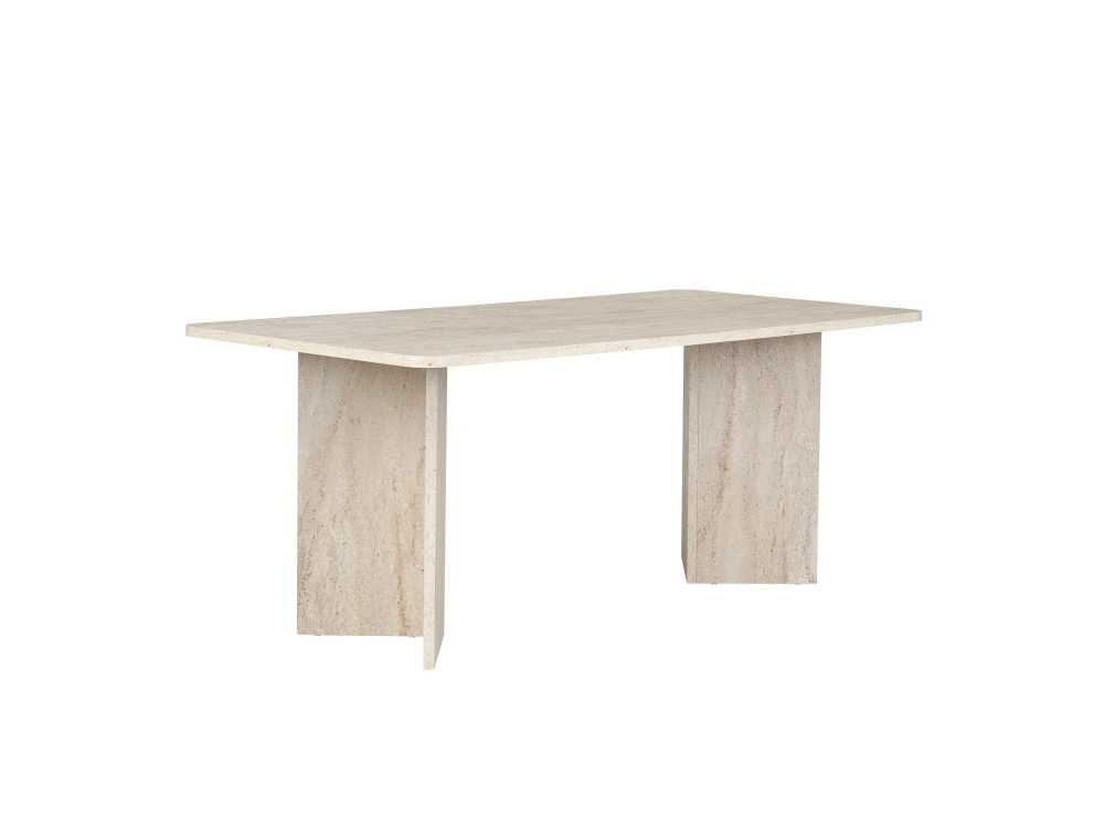 Mesa de comedor de madera "Linza" 180 x 90 x 75 cm - Travertino
