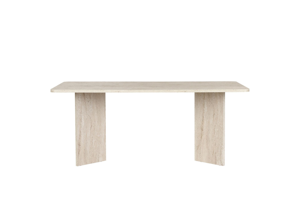 Mesa de comedor de madera "Linza" 180 x 90 x 75 cm - Travertino