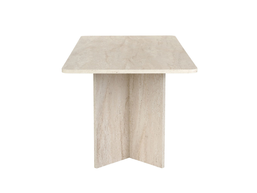Mesa de comedor de madera "Linza" 180 x 90 x 75 cm - Travertino