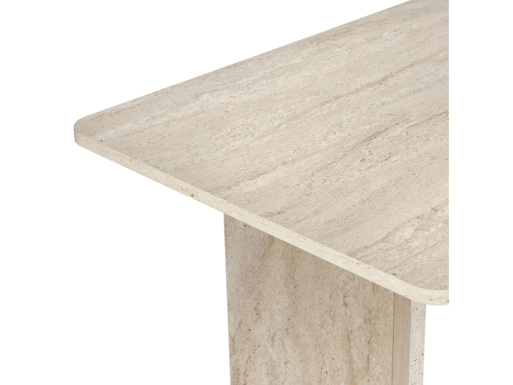 Mesa de comedor de madera "Linza" 180 x 90 x 75 cm - Travertino