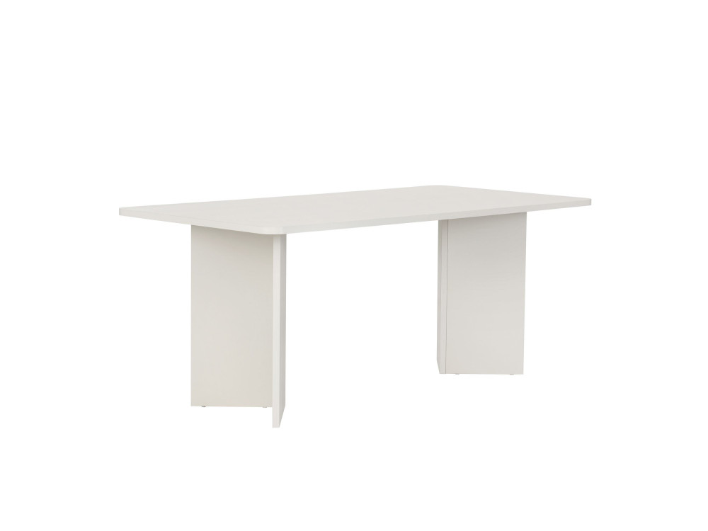 Mesa de comedor de madera "Linza" 180 x 90 x 75 cm - Madera blanca