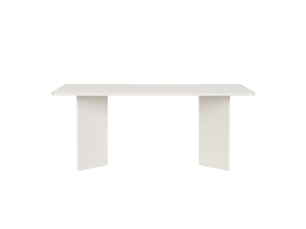 Mesa de comedor de madera "Linza" 180 x 90 x 75 cm - Madera blanca