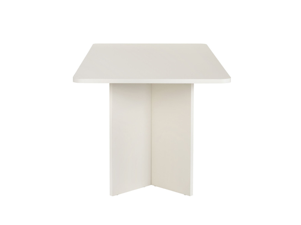Mesa de comedor de madera "Linza" 180 x 90 x 75 cm - Madera blanca